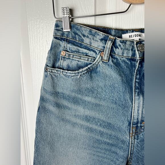 Re/done Revolve Womens Distressed Knee High Wst Originals 70s Straight Leg Sz 28 - Picture 4 of 13